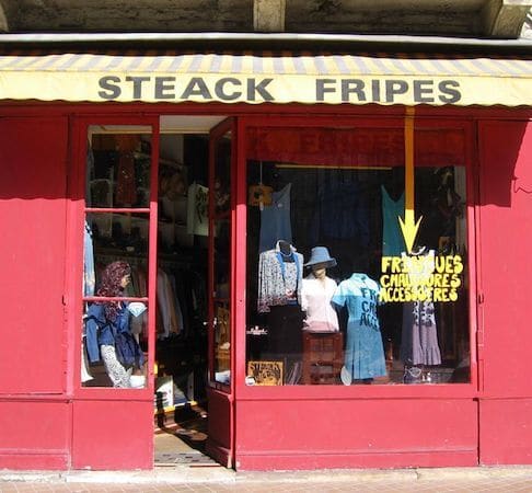 Image boutique "Steack fripes" friperie Bordeaux